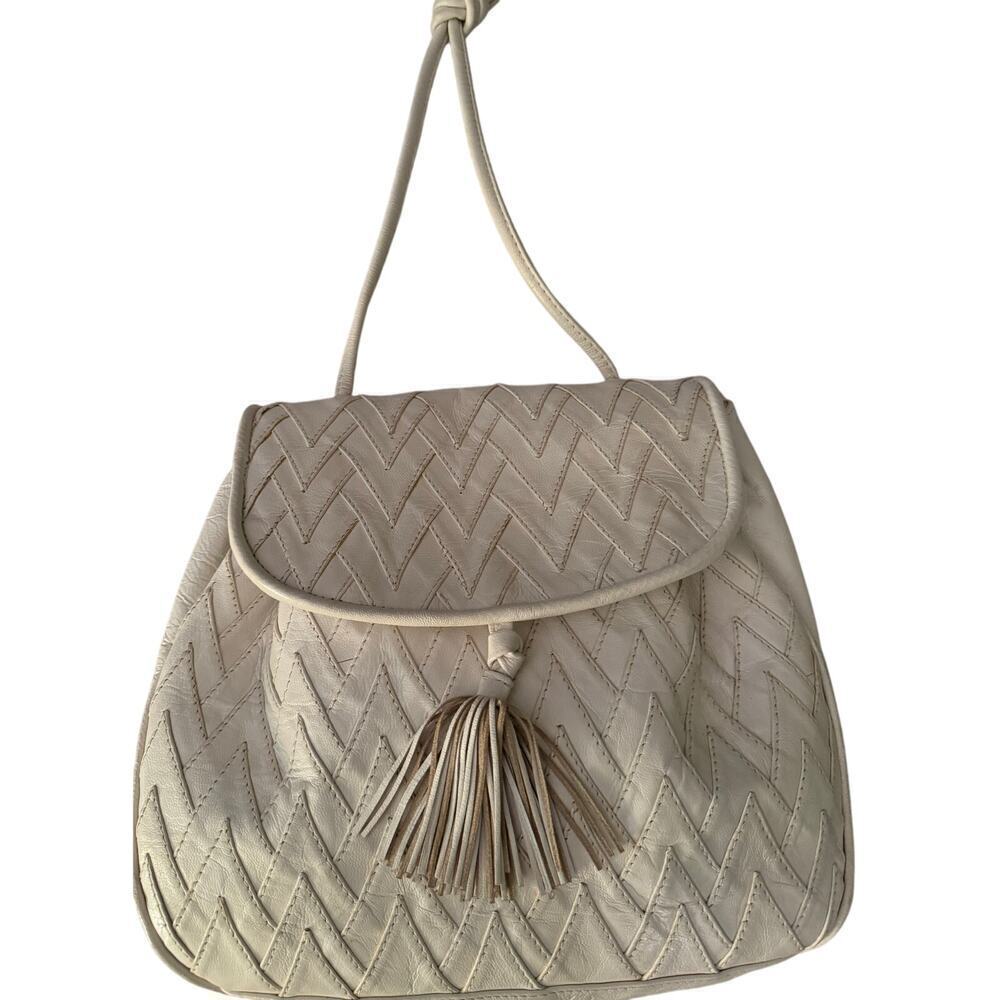 MIKa made in Italy, Dutch white leather bag.